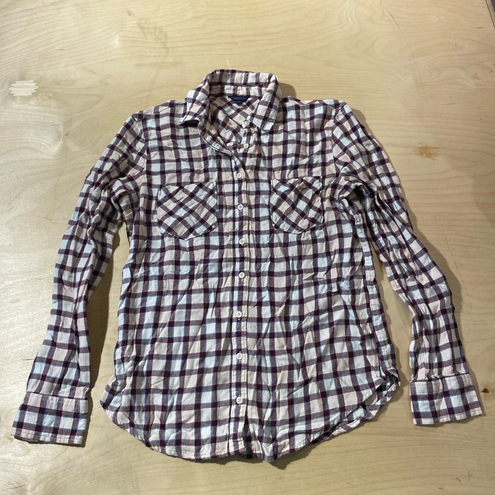 Aeropostale Flannel Button Up Shirt Medium (FK)